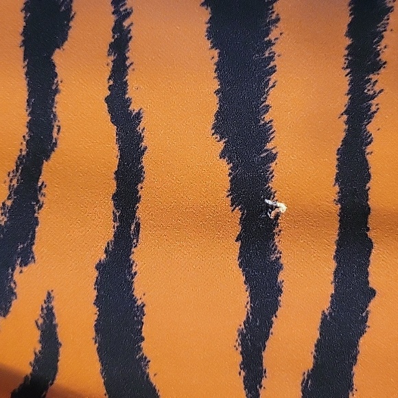 Asos cap sleeves brown black print 2 front slits dress size 6 - Picture 10 of 10